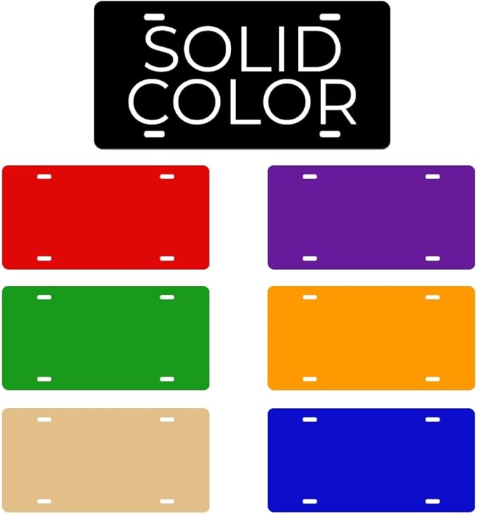 Personalized Custom Vanity License Plate for Cars & Trucks - Decorative Novelty Auto Accessory for Garage, Bar, or Home Display - Upload Your Logo for Your Business (Solid Color)