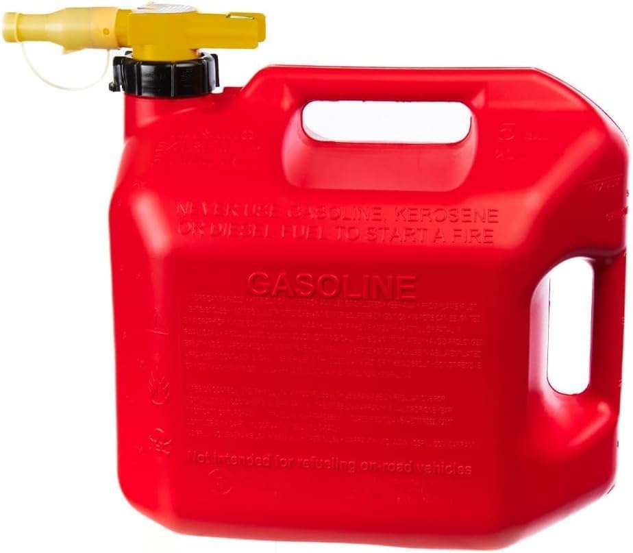 No-Spill 4-Pack 5 Gallon Red Gasoline Cans