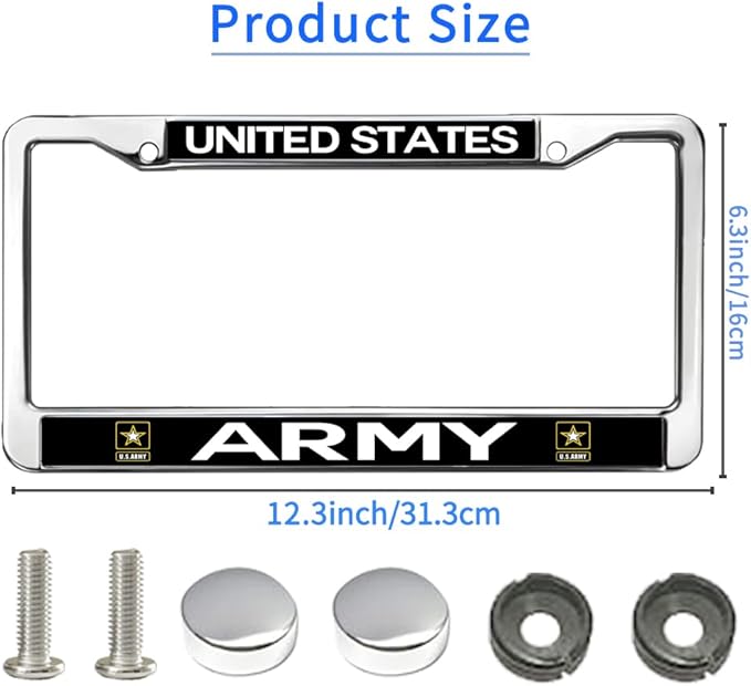 United States Army License Plate Frame for Car Lovers US Veteran Superhero License Plate Frame Custom