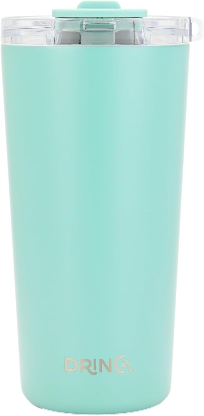 Drinco - 20 oz Stainless Steel Tumbler | Double Walled Vacuum Insulated Mug With Lid, 2 Straws, For Hot & Cold Drinks (20oz Sage, 20oz)