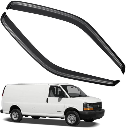 Rain Guards for Chevrolet Express Van 1996-2023/GMC Savana 1996-2023, Tape-on Side Window Deflectors for Chevrolet Express Van, Window Visors for Cars, for Chevrolet Car Accessories, 2 pcs