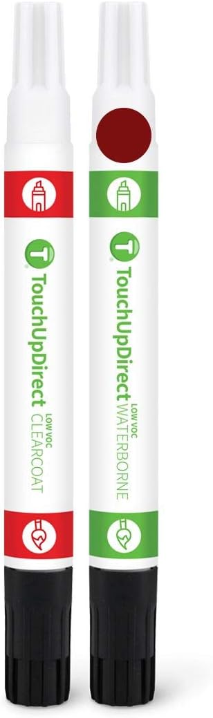 TouchUpDirect 3R3 Barcelona Red Pearl for Toyota Exact Match Touch Up Paint Combo - Essential Package