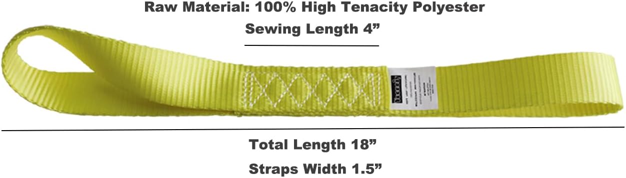 Soft Loop Tie Down Straps (4PK) Heavy Duty Motorcycle Tie Down Straps Loop Straps 1.5” x 18” x 10,000 LBS for ATV, UTV Trailer