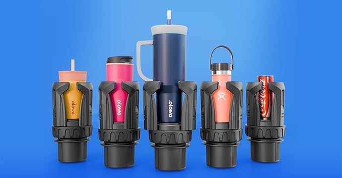 Cup Holder Expander, Automatic Car Cup Holder Expander Holds Large Water Bottles, Compatible with Yeti, Stanley, Owala Tumbler & Mugs, Adjustable Arms & Extendable Base Insert (CUP03T, 1PACK)