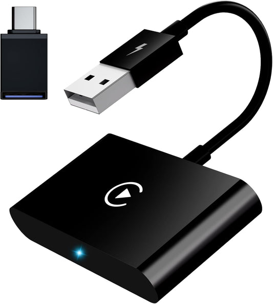 LXJADAP Wireless CarPlay Adapter 2025 Upgrade Wired CarPlay to Wireless, Plug and Play Easy Use Fast Stable Connection Car Play for iPhone