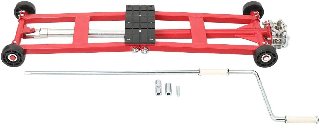 5500lb Portable Turbine Hoist Car Lift, Heavy Duty Auto Lift with Workbench 4.3-18.5in Adjustable Height Portable Car Lift Repair Elevator Tool for Shop, Garage