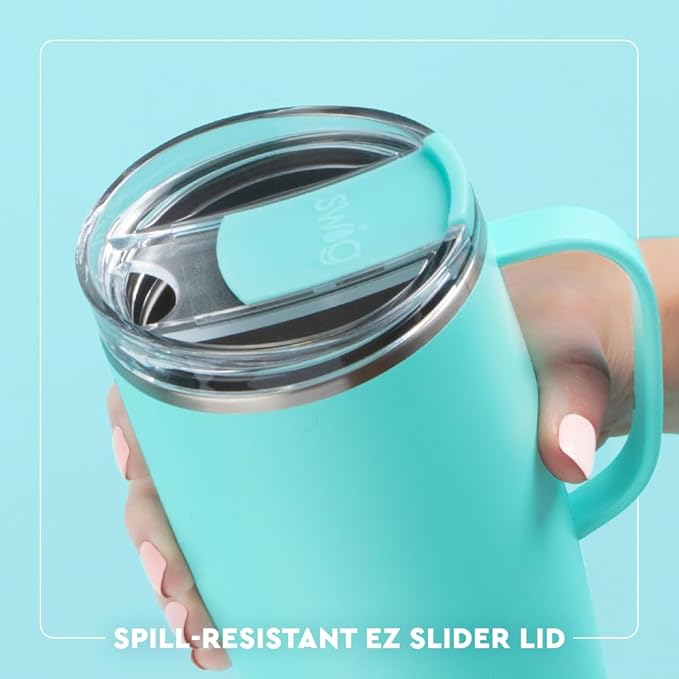 Swig Life 22oz Travel Mug, Insulated Tumbler with Handle and Lid, Cup Holder Friendly, Dishwasher Safe, Stainless Steel, Travel Coffee Cup, Insulated Mug with Lid (Bride to Be)