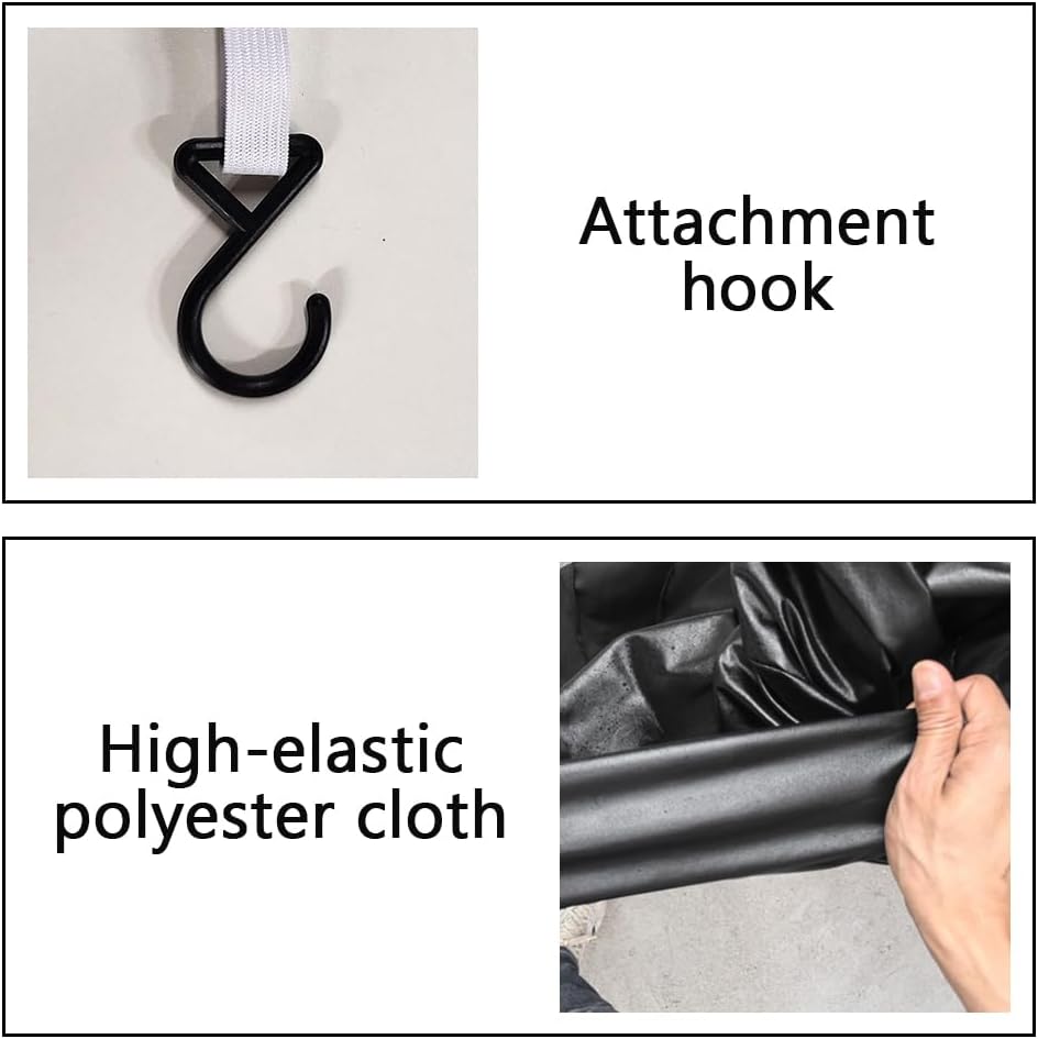 Motorcycle Cover Soft Stretch Waterproof Motor Cover Dustproof Durable Motorbike Cover for Indoor and Outdoor, 116 inches