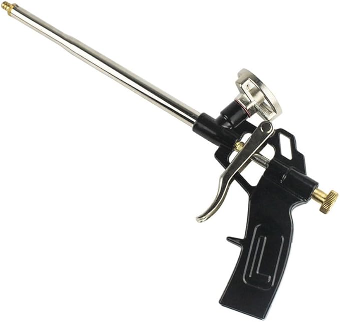 Foam Gun, Picowe Foaming Gun Pu Expanding Caulking Gun Metal Body Pro Heavy Duty PU Spray Foam Gun Grade Expanding Spray Application Applicator