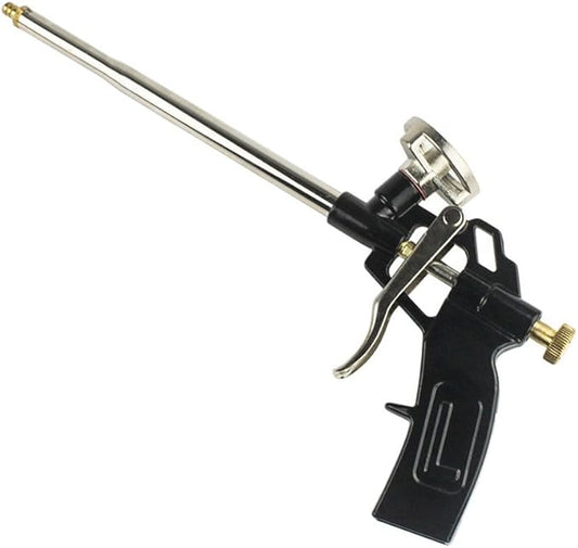 Foam Gun, Picowe Foaming Gun Pu Expanding Caulking Gun Metal Body Pro Heavy Duty PU Spray Foam Gun Grade Expanding Spray Application Applicator
