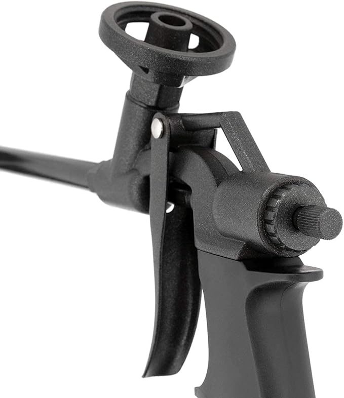 INTERTOOL Foam Gun, Expanding PU Applicator, Fully PTFE Non Stick Coated, Professional Metal Body, Spray Dispensing Caulk Application, Insulating, Sealing, Filling PT-0606