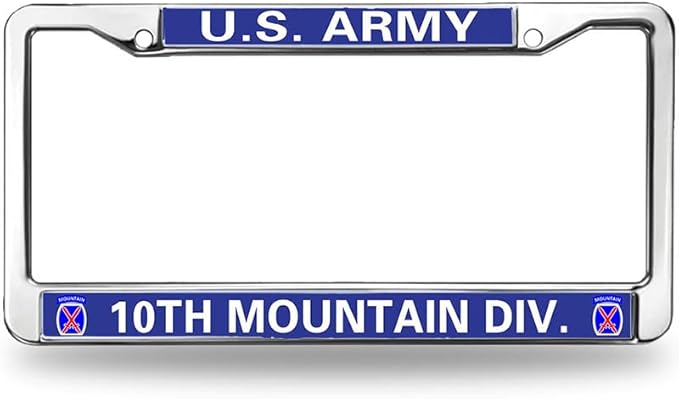 10th Mountain Division License Plate Frame Military US Army Power Durable License Plate Frame Mountain