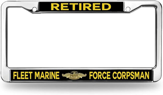 Retired Army Man License Plate Frame USA Army Pride License Plate Frame Chrome