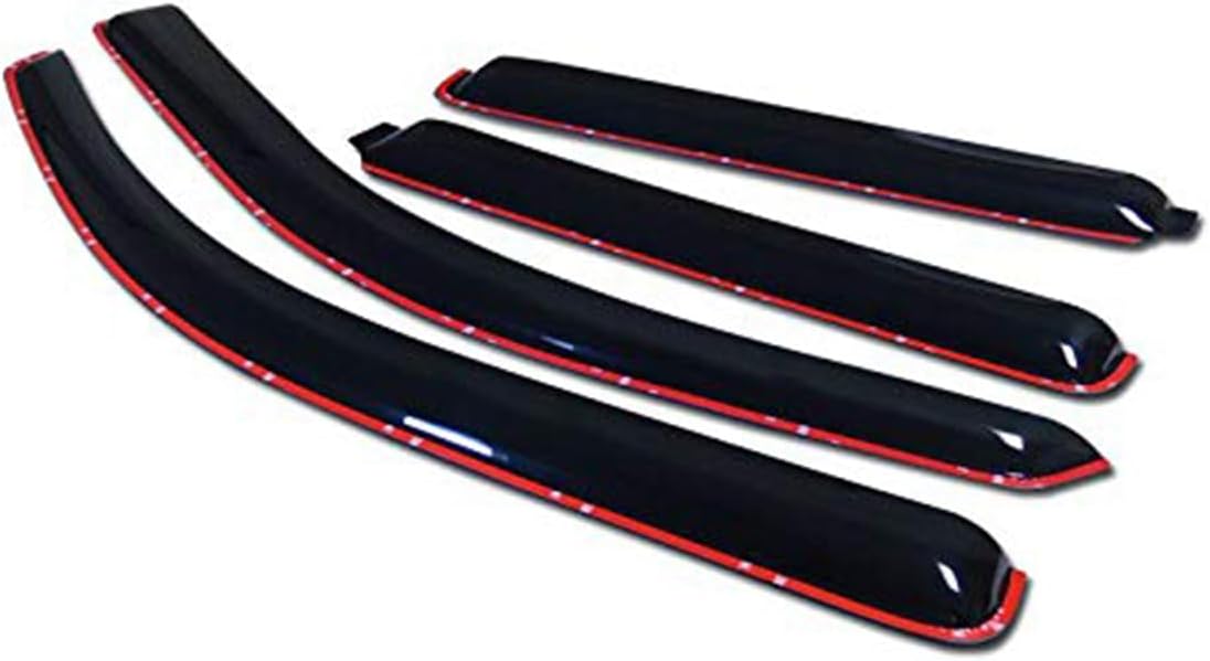 in Channel Window Deflector Sun/Rain/Wind Guards Smoke Window Visors 4Pc Set 2002-2006 Compatible with Chevy Trailblazer EXT/GMC Envoy XL/XUV Models