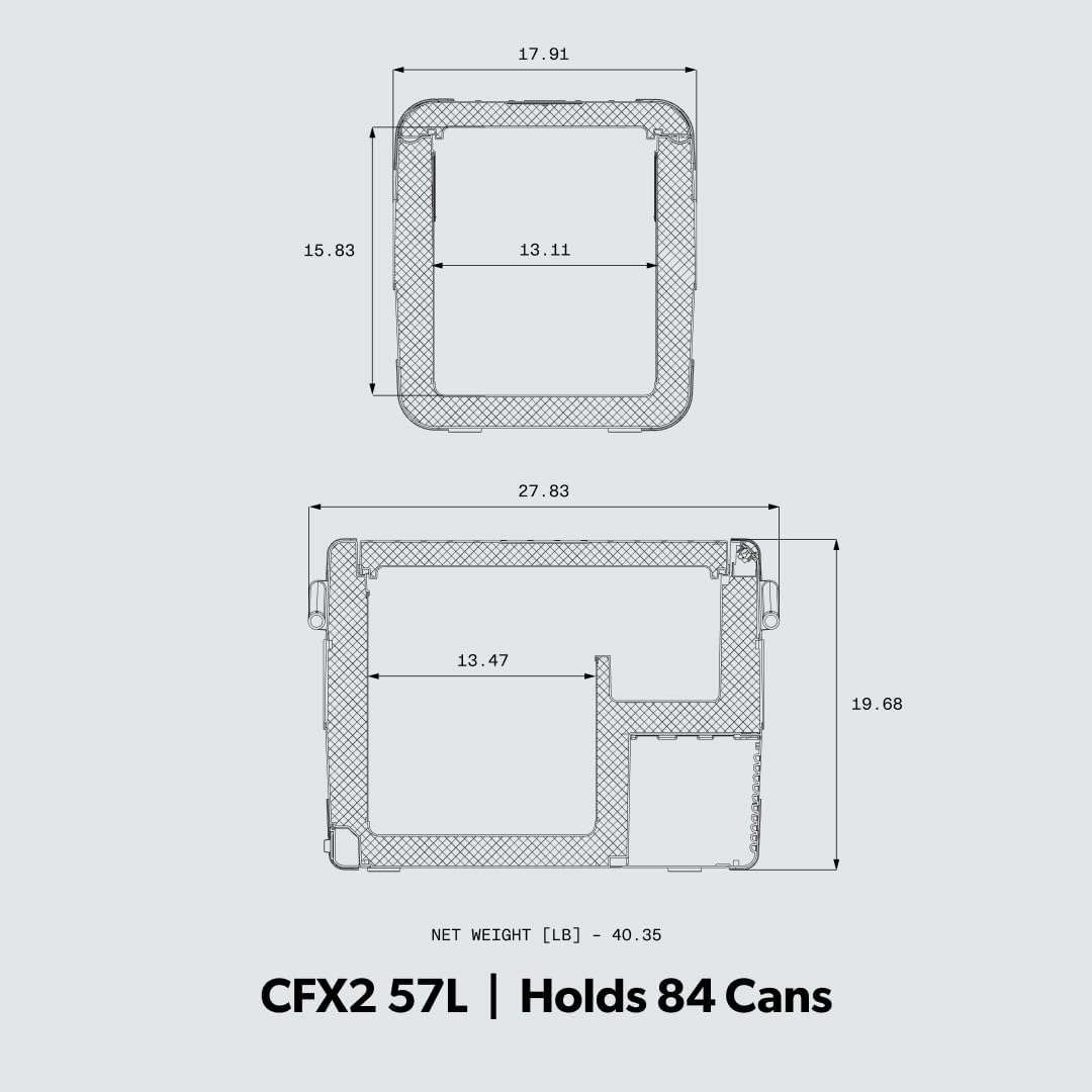 Dometic CFX2 57-Liter Portable Refrigerator and Freezer, Powered by AC/DC