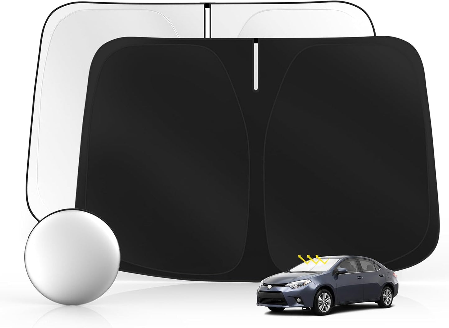 Windshield Sun Shade for Toyo-ta Corolla 2014-2019 Foldable Sunshade Custom Fit Front Window Car Interior Accessories Protector Blocks UV Rays