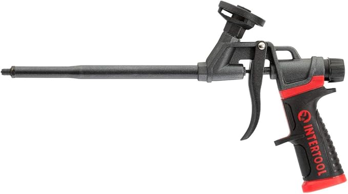 INTERTOOL Expanding Spray Foam Gun - PU Sealant Foam Applicator for Caulking, Insulation Dispensing, Filling Gaps and Cracks - Fully PTFE Non-Stick Teflon Coated for Easy Cleaning - PT-0610