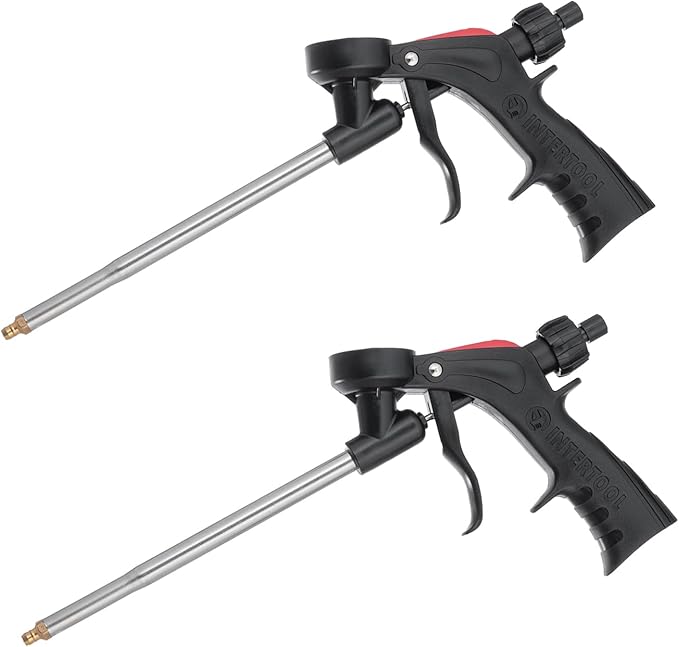 INTERTOOL Expanding Foam Spray Gun 2 Pack - PU Sealant Foam Applicator for Caulking Insulation Dispensing Filling Gaps and Cracks PT-0608-2