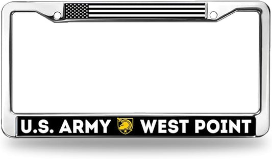 US Army West Point License Plate Frame American USA Flag License Plate Frame Personalized US Army Heroism Durable