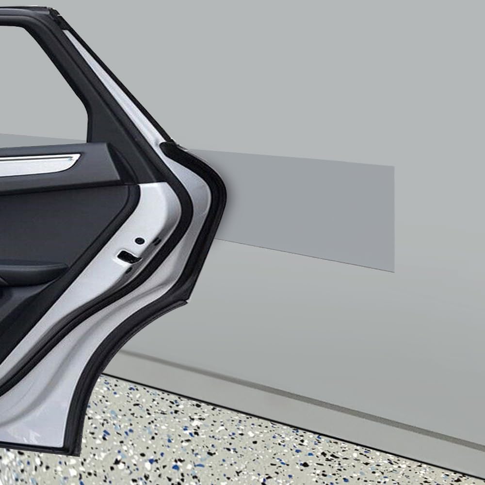 Rubber Bond Garage Wall Protectors - 6x48 Inches Strong Self-Adhesive Rubber Bumper Protectors for Garage Walls - Anti-Scratch and Waterproof Garage Wall Protector for Car Doors (Grey, 2 Pack)