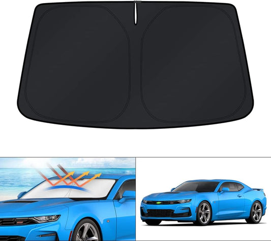 KUST Windshield Sun Shade for 2016-2024 Chevrolet Chevy Camaro Accessories Front Window Sunshade Sun Visor Protector Foldable Heatshield Blocks UV Rays Keep Your Car Cooler