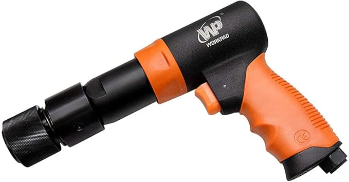 WORKPAD 190mm Long Barrel Air Hammer with Quick Change Chisel Retainer and 4-Piece Chisels Set, Pneumatic Tools