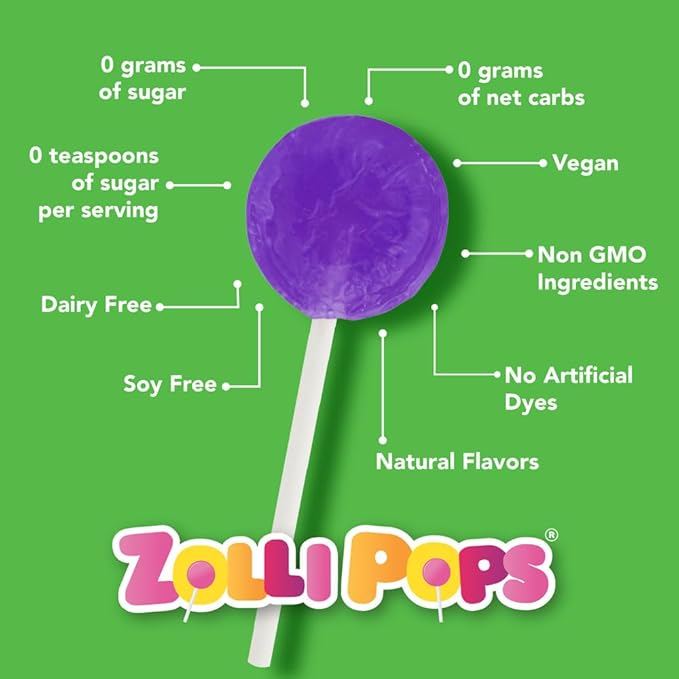 Zollipops The Clean Teeth Pops - Anti-Cavity Lollipops with Delicious Tropical Flavors, 3.1 Ounce for a Dental-Friendly and Tasty Experience
