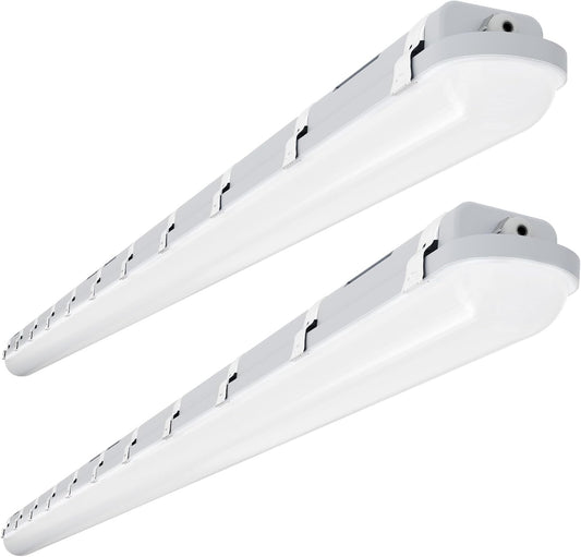 JTT 8FT LED Vapor Tight Light 120/100/80W,5000K/4000K/3000K Vapor Proof Lighting Fixture IP66, 18000LM LED Outdoor Shop Light Waterproof for Parking Garage Car Wash Warehouse Barn ETL Listed-2Pack