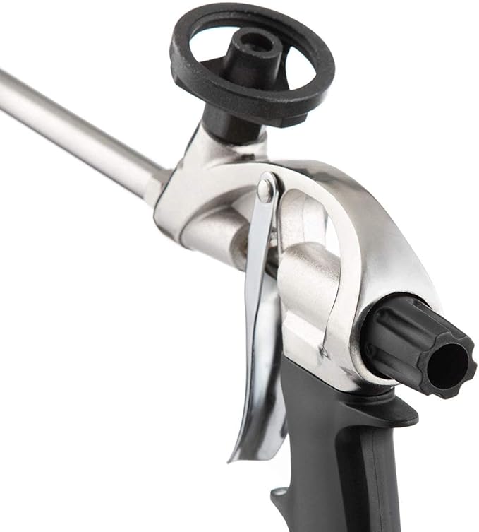 INTERTOOL Expanding Spray Foam Gun - PU Sealant Foam Applicator for Caulking and Insulation Dispensing - PTFE Non-Stick Teflon Coated Basket and Tip - PT-0604