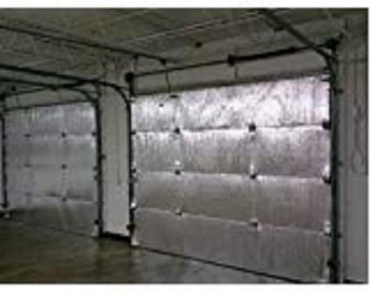 White Reflective Foam Core 2 Car Garage Door Insulation Kit 16FT x 8FT R Value 8.0 Made in USA New & Improved Heavy Duty Double Sided Tape (Also FITS 16X7) (One Pack)