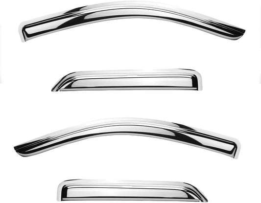 Chrome Side Window Visor Wind Vent Deflector fit for 2011-2022 Dodge Durango,4pcs Outside Mount Style Shade Sun Rain Guards Set 94267Y