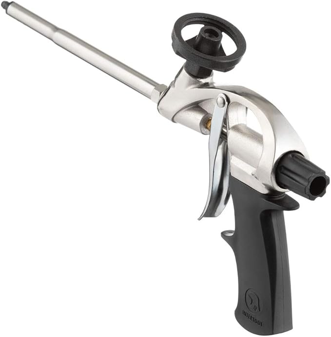 INTERTOOL Expanding Foam Spray Gun 2 Pack - PU Sealant Foam Applicator for Caulking Insulation Dispensing Filling Gaps and Cracks - Teflon Non-Stick Basket Needle PT-0604-2