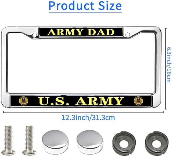 Army Mom Pride License Plate Frame Patriotic US Army US Flag Weather-Proof License Plate Frame United States Army