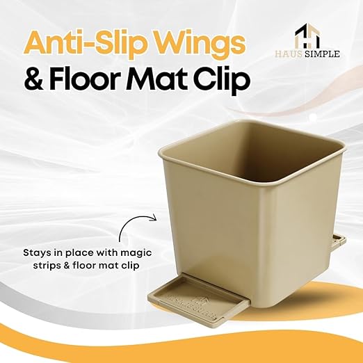 Car Trash Can for Vehicles Leakproof Compact Garbage Bin w/ Stability Flap, Anti-Slip Base, Portable Trash Holder for Cars, Trucks, SUVs, Minivans Compact, Auto Container Organizer (Mocha, Small)