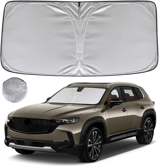 KAYZT Windshield Sun Shade for 2023-2025 2026 Mazda CX50 CX-50 Foldable Sunshade Front Window Custom Fit Car Accessories