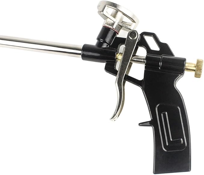 Foam Gun, Picowe Foaming Gun Pu Expanding Caulking Gun Metal Body Pro Heavy Duty PU Spray Foam Gun Grade Expanding Spray Application Applicator