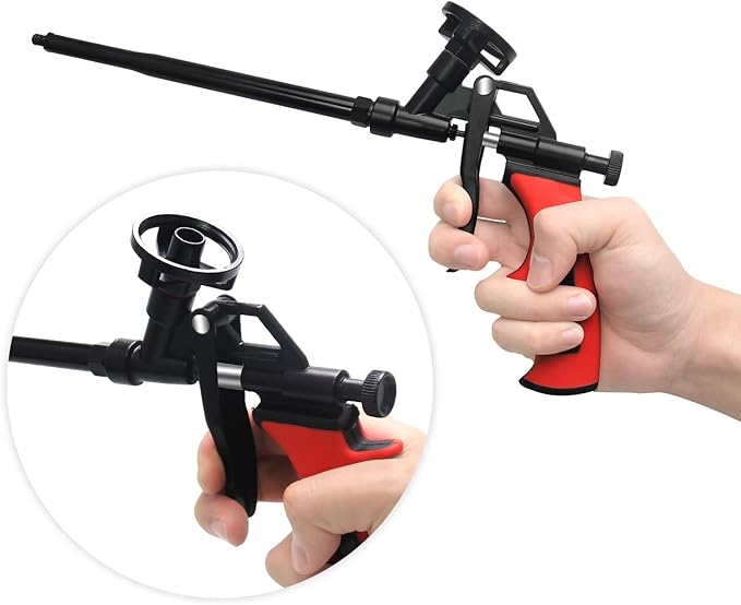Preciva 2 PCS Spray Foam Gun, Upgrade Pu Expanding Foaming Gun Professional Caulking Gun Insulation Suitable for Caulking, Filling, Sealing