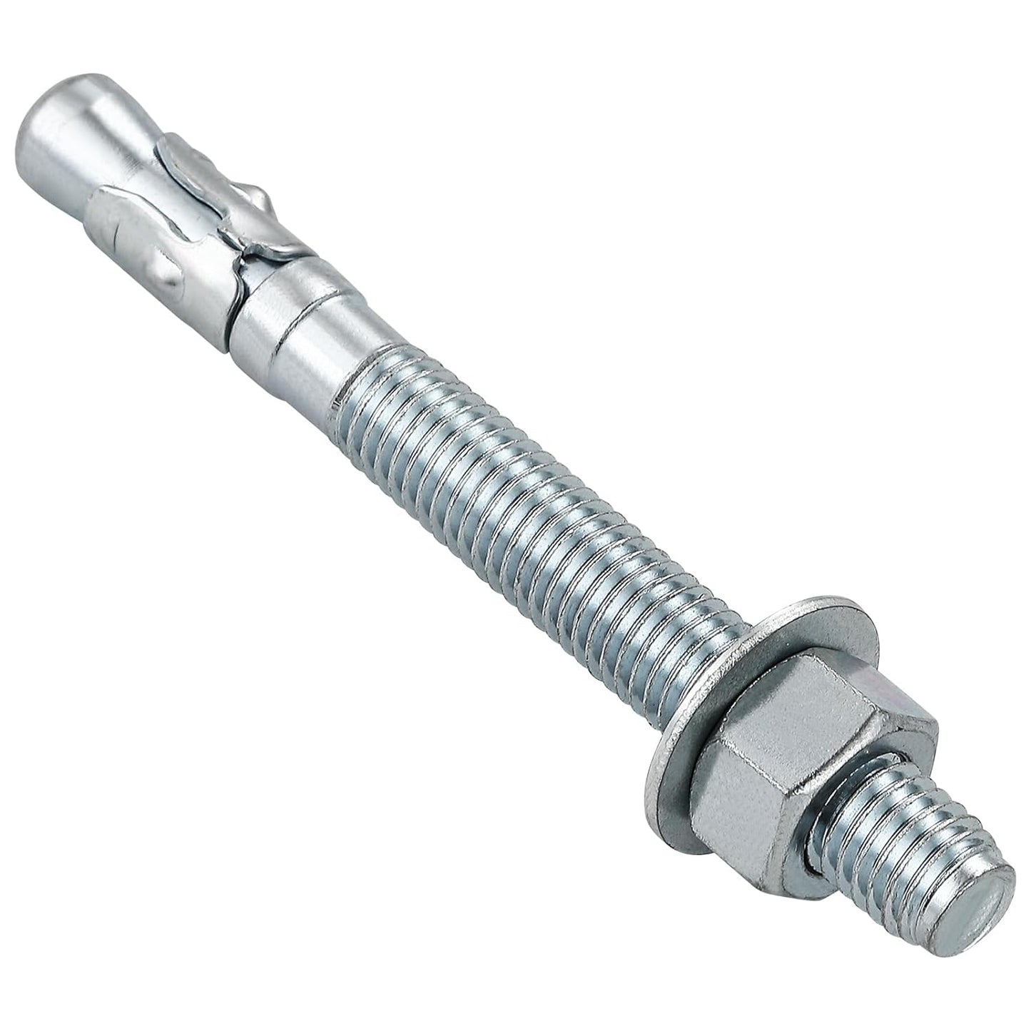 3/8x4" 30Pcs Inch Standard Fasteners for Heavy-Duty Zinc Wedge Anchors for Cement and Concrete