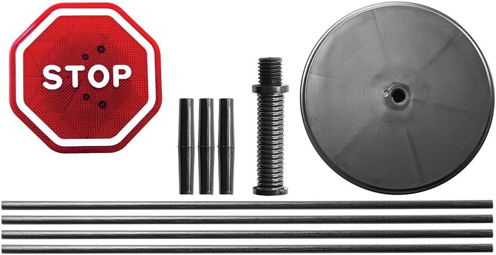 Usa Inc (Set of 2) Smart Parking LED Garage Flashing Warning Stop Sign - Bumper Sensor,Red