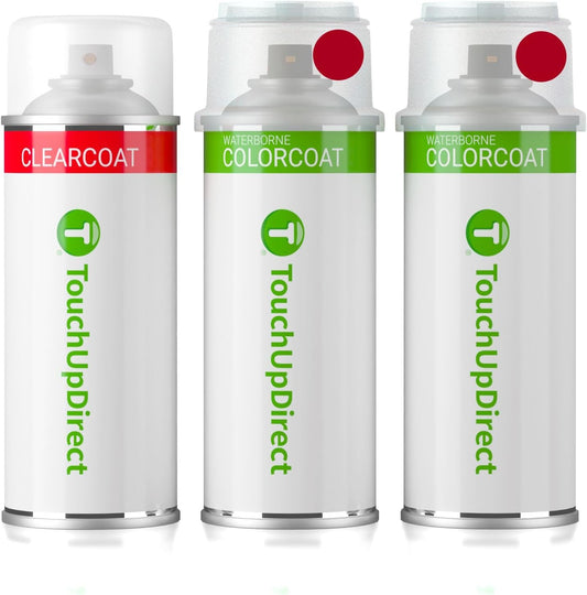 TouchUpDirect 3U9 Finish Line Red Tricoat Compatible with Toyota Exact Match Touch Up Paint Aerosol - Essential Kit