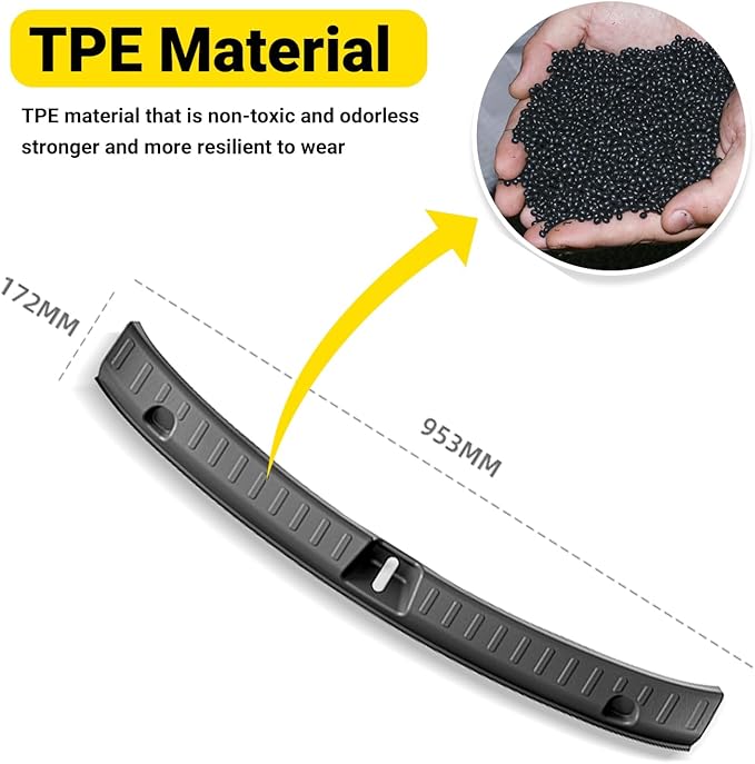 2025 2026 Model Y Juniper Rear Bumper Guard 1 PCS Anti-Scratch TPE Rear Trunk Door Sill Protector for Refresh Model Y Juniper Internal Accessories