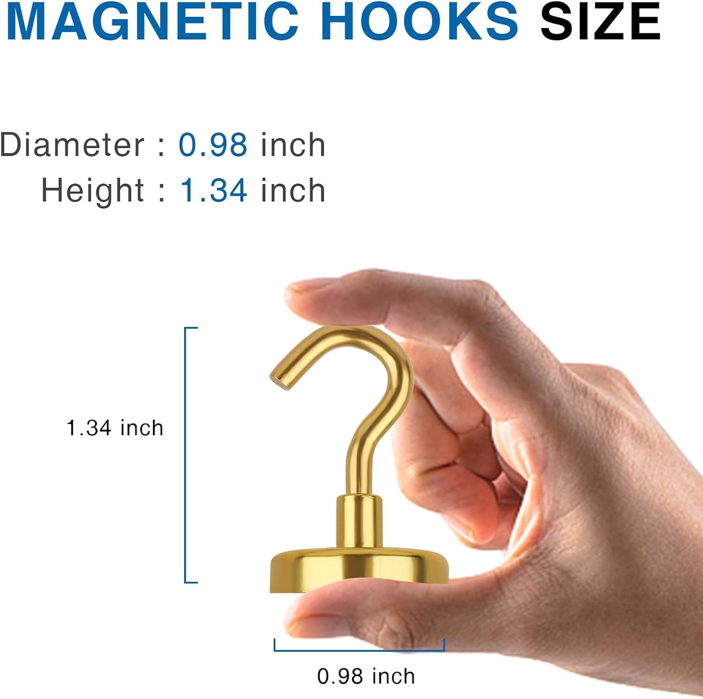 LOVIMAG Cruise Must Haves, 80Lb Magnet Hooks, Cruise Magnets for Door, Yellow Cruise Door Magnets, Magnetic Hooks for Hanging-6Pack