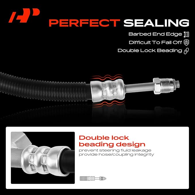 A-Premium Power Steering Rack and Pinion & Outer Tie Rod End & Power Steering Hose Pressure Line Return Line Kit Compatible with Chevrolet Silverado 1500 & GMC Sierra 1500, 1999 2000, RWD Only