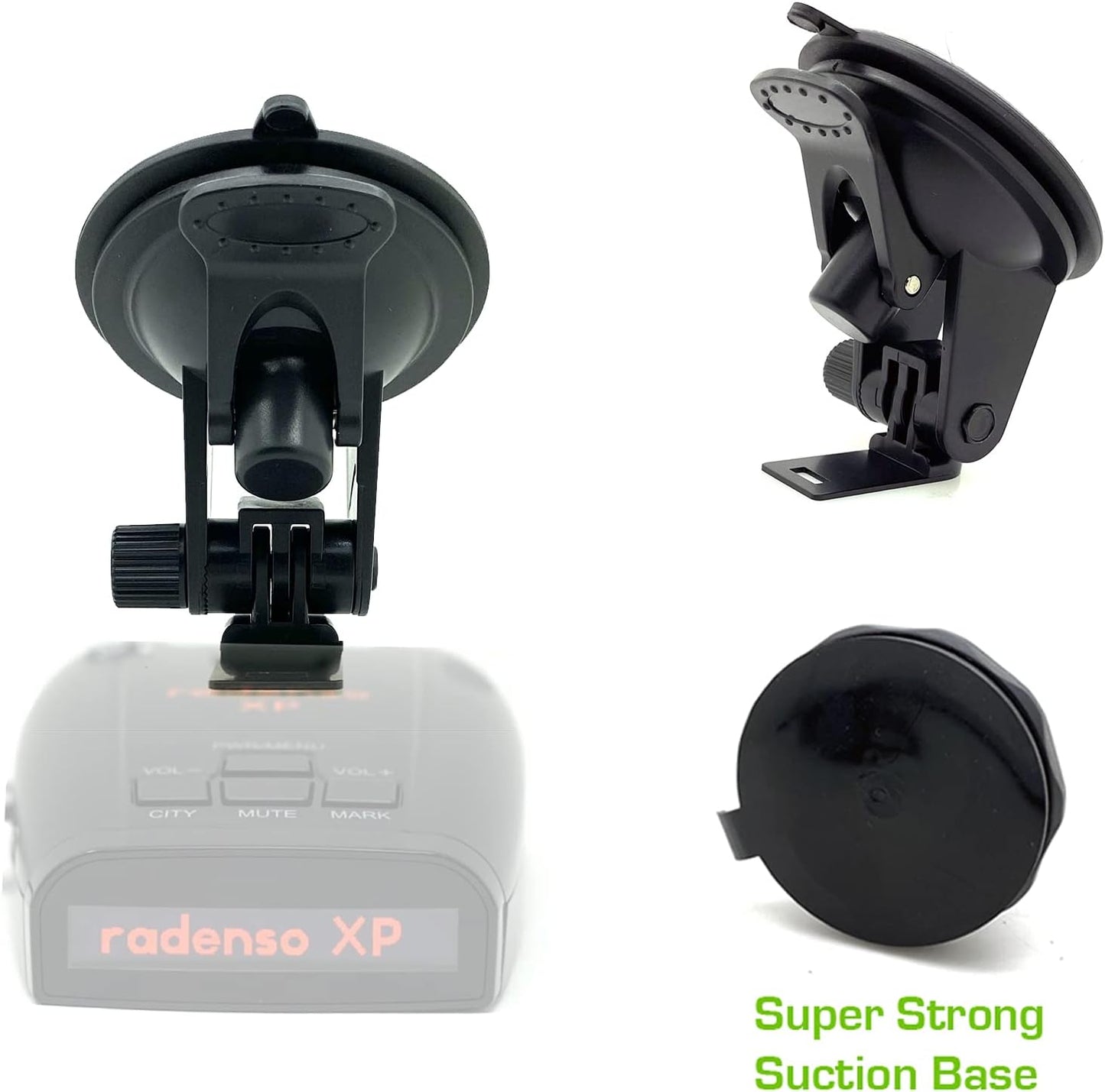 ChargerCity Car Truck Windshield Super Suction Cup Mount for Radenso XP and SP Radar Detector