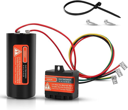 CSR-U2 Hard Start Kit for Air Conditioner 3-5 Ton, HVAC Compressor Saver Replacement with 5-2-1 Technology Pre-Wired AC Capacitor