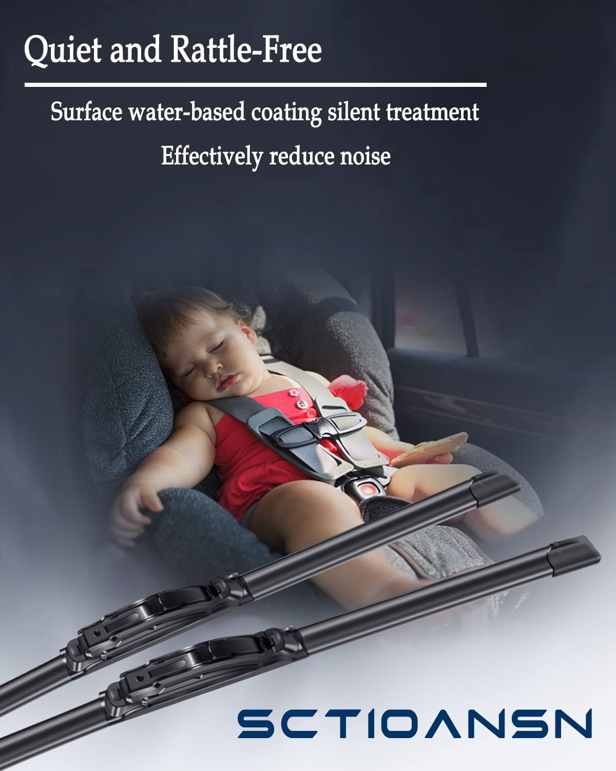 3Pcs Kia Soul Windshield Wipers for Kia Soul 2020-2023, All Seasons Original Equipment Automotive Replacement Windshield Wiper Blades for My Car- 24"/20"/11" (Pack of 3) J- HOOK