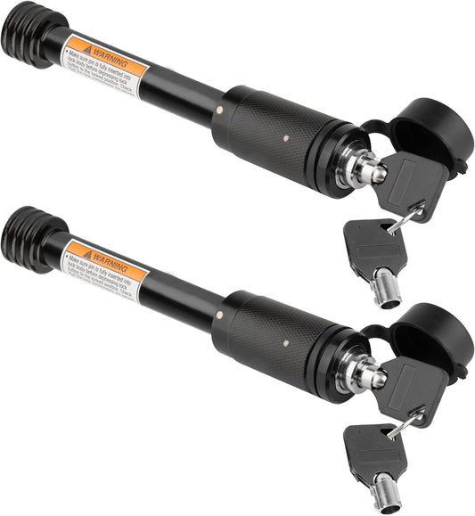 RETRUE Trailer Hitch Lock, 5/8" Locking Hitch Pin for 2 Inch and 2 1/2” Receiver Class III IV Hitch, Tow Hitch Lock with Keys and O-Rings, Trailer Accessories for Outdoor Enthusiasts, 2 Pack