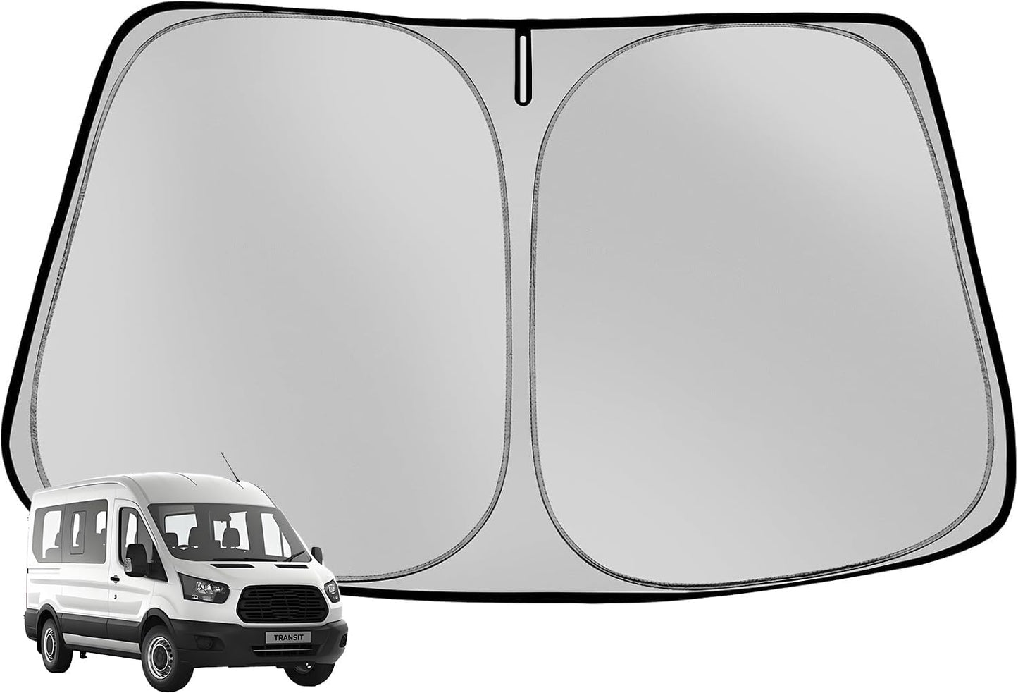 Windshield Sun Shade for 2015-2025 Ford Transit Wagon XL,Wagon XLT,Connect Van XL Foldable Sun Sunshade for Car Front Window Automotive Interior Protector Custom Fit Accessories