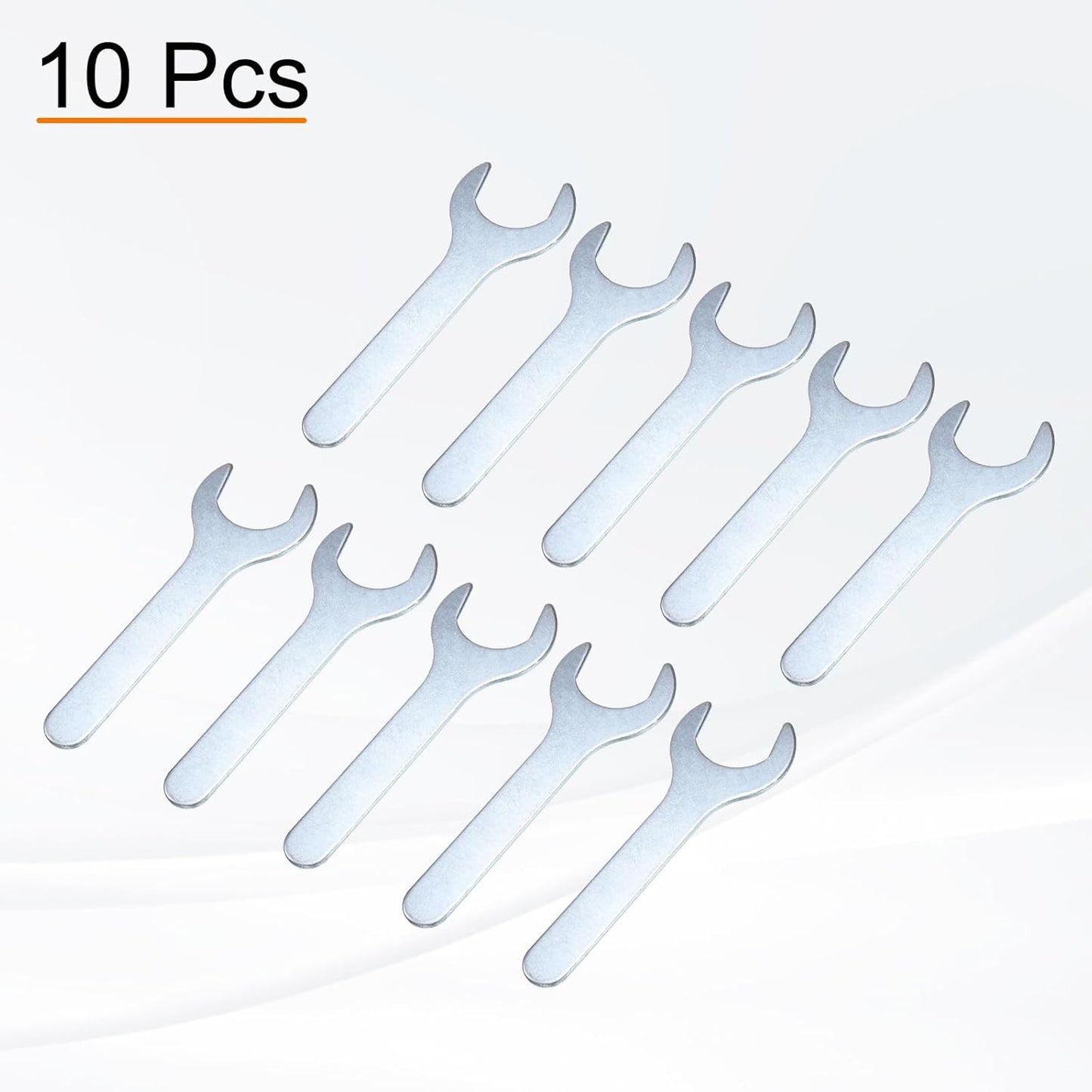 HARFINGTON 10pcs Small Wrench Open End Wrench 28x135x2.8mm Metric U-Shaped Single Open Ended Spanner Super Thin Small Flat Head Galvanizing Wrench for Automotive Repair Furniture Assembly