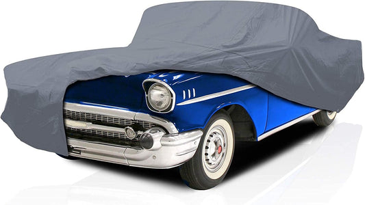 5 Layer Full Car Cover – Semi Custom Fit for Chevrolet Chevy Bel Air 1950-1957 Sedan 4-Door | All-Weather Protection: Dustproof, Windproof, UV-Resistant, Breathable & Durable